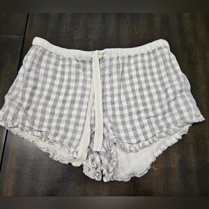Anthropologie saturday sunday pajama shorts size m gingham super soft